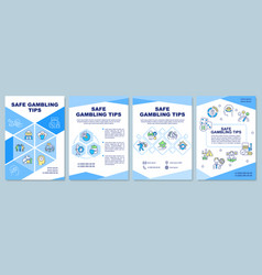 Safe Gambling Tips Blue Brochure Template