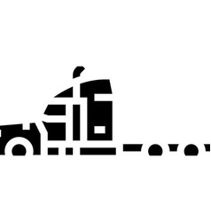 Semi Truck Construction Car Vehicle Glyph Icon