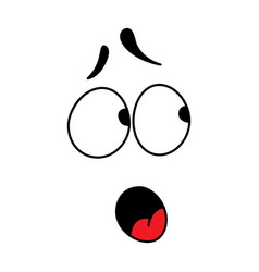 Scared Smile Emoticon Emoji Cartoon Line Art Icon