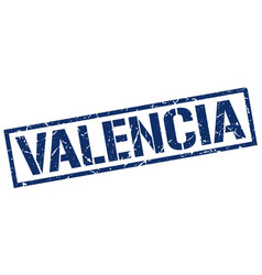 Valencia Blue Square Stamp