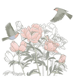 Drawing Flowers And Birds