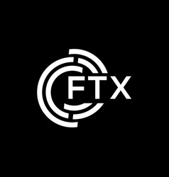 Ftx Letter Logo Design On Black Background