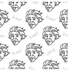 Seamless Pattern With Albert Ainstein Scientist