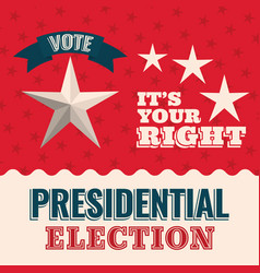 Vote Its Your Right With Star And Ribbon