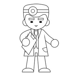 Coloring Book Doctor With Clipboard