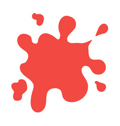 Single Red Blot Splash On A White Background