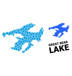 Collage Map Great Bear Lake Water