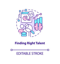 Finding Right Talent Concept Icon