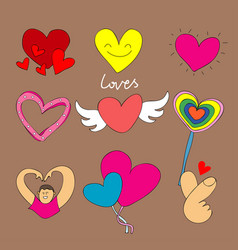 Love Sign Element Icon And Emoticon