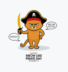 National Meow Like A Pirate Day Poster