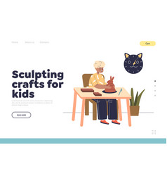 Sculpting Craft For Kid Concept Of Landing Page