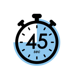 Forty Five Seconds Stopwatch Icon Timer Symbol