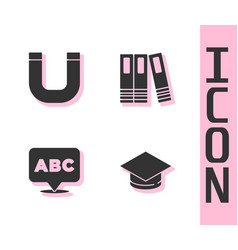 Set Graduation Cap Magnet Alphabet And Office