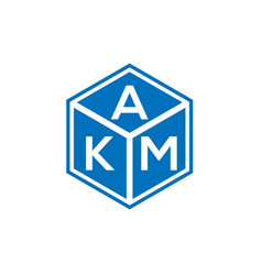 Akm Letter Logo Design On Black Background