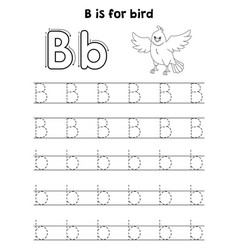 Bird Animal Tracing Letter Abc Coloring Page B