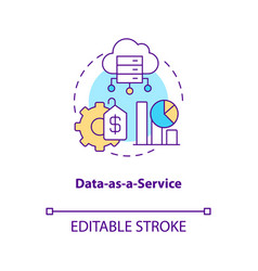 Data As Service Concept Icon