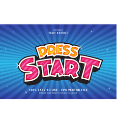 Editable Text Effect Press Start Game Style