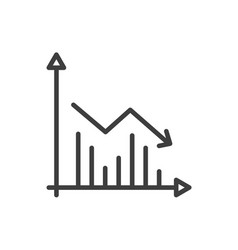 Marketing Graph Icon Thin Line Graph