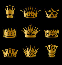 Medieval Gold Royal Crowns Collection