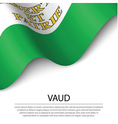 Waving Flag Of Vaud Is A Canton Of Switzerland