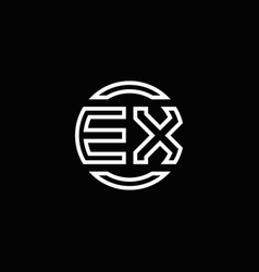 Ex Logo Monogram With Negative Space Circle