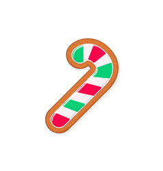 Gingerbread Cookie In Shape Of Candy Cane