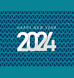 Happy New Year 2024 Banner Blue Background