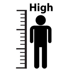 Man Tall Scale Icon On White Background Height