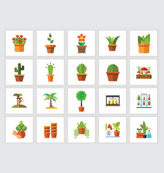 Potted Plants Icon Set