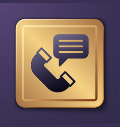 Purple Telephone Conversation Icon Isolated