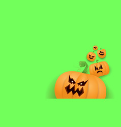 Halloween Horizontal Web Banner Or Poster With