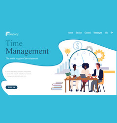 People Work With Time Management And Schedule