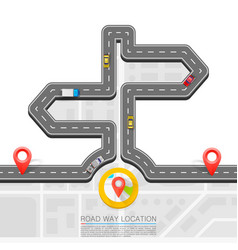Road map concept Royalty Free Vector Image - VectorStock