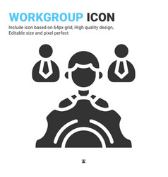 Workgroup Icon With Glyph Style Isolated