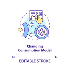 Changing Consumption Model Concept Icon