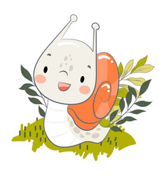 Cute Snail Cartoon Character