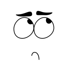 Offended Sad Smile Emoticon Emoji Cartoon Line Art