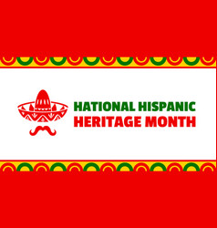 Sombrero And Mustaches On Hispanic Heritage Banner