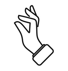 Three Finger Icon Outline Hold Ok