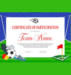 Certificate For Soccer Tournament Participation