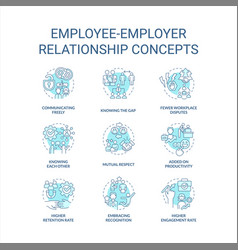 Employee Employer Relationship Turquoise Concept