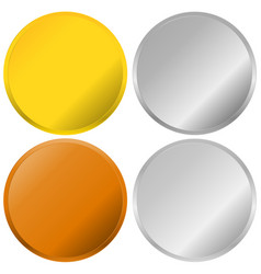 Gold Silver Bronze And Platinum Badges Seals