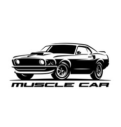 Muscle Car Retro Logo Banner Emblem Vintage