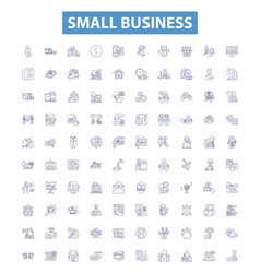 Small Business Line Icons Signs Set