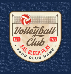 Volleyball Club Logo Patch