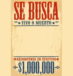 Wanted Dead Or Alive Poster Spanish Text Template