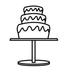 Wedding Cake And Pedestal Sweet Food