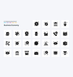 25 Economy Solid Glyph Icon Pack