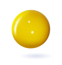 3d Yellow Glossy Plastic Ball Circle