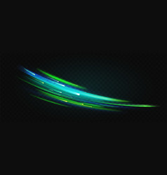 Azure Blue Green Light Abstract Effect Curve